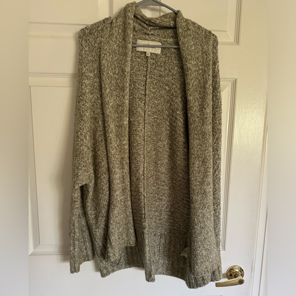 Anthropologie Heathered Sage Knit Cardigan, Small